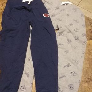 2 pairs boys sweat pants size 7